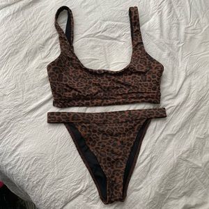 Vintage Inspired PacSun LA Hearts Leopard Bikini